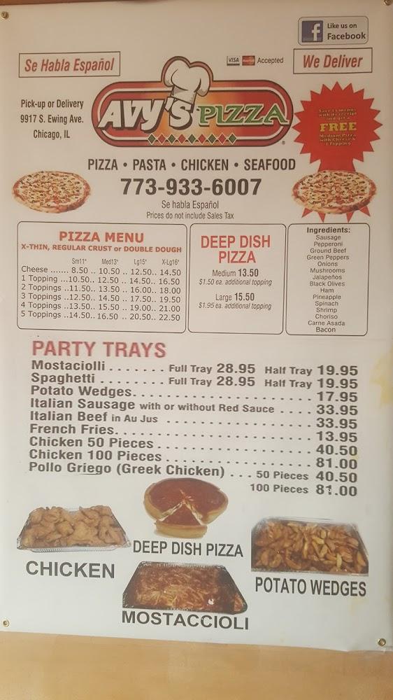 Avys Pizza Menu image 3